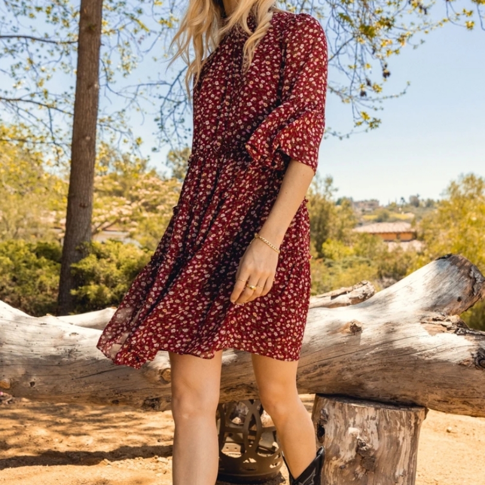 Skies are Blue Selena Ditsy Floral Dress